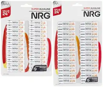 Coles Nrg batteries aa or aaa 24 pack offer