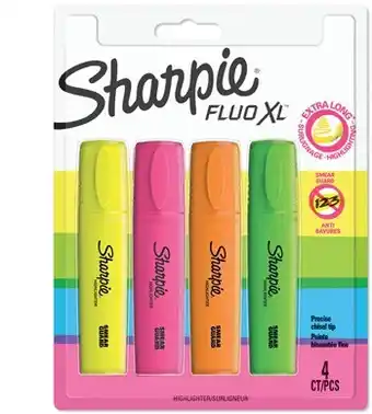 Sharpie fluo xl highlighters assorted 4 pack