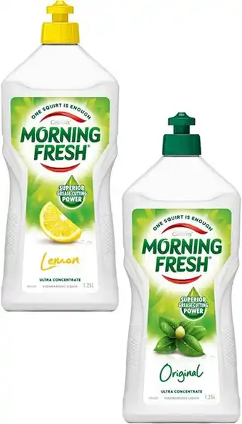 BIG W Morning fresh dishwashing liquid 1.25-litre offer