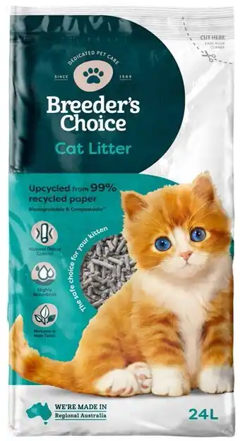BIG W Breeder’s choice cat litter 24-litre offer