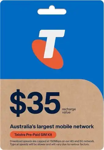 BIG W Telstra $35 sim offer