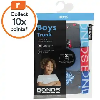 Woolworths Bonds boys’ cotton trunk pk 3 offer