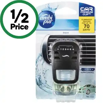 Woolworths Ambi pur clip car air freshener 7.5ml offer