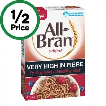 Woolworths Kellogg’s all bran original 530g offer