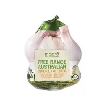 Woolworths Macro free range australian fresh whole plain chicken – from the meat dept offer