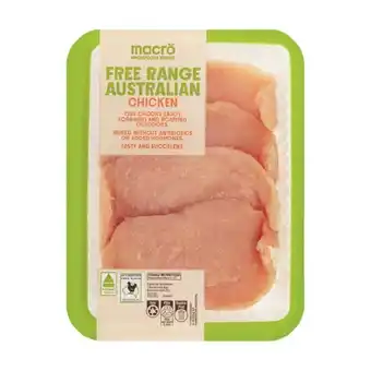 Woolworths Macro rspca approved free range chicken breast schnitzel 500g – from the meat dept offer