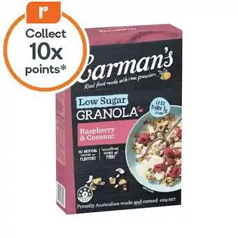 Woolworths Carman’s granola 450g offer