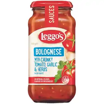 Woolworths Leggo’s pasta sauce 490-500g offer