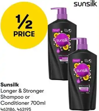 BIG W Sunsilk Longer & Stronger Shampoo or Conditioner 700ml offer