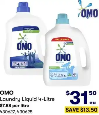 BIG W OMO Laundry Liquid 4-Litre offer