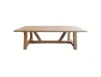 LivingStyles Farmhouse Reclaimed Teak Timber Trestle Dining Table, 250cm offer