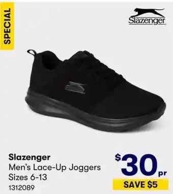 BIG W Slazenger Men's Lace-Up Joggers Sizes 6-13 offer