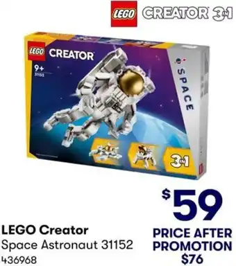 BIG W LEGO Creator Space Astronaut 31152 offer