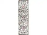 LivingStyles Avenue No.705 Tribal Runner Rug, 400x80cm, Off White / Red offer