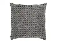 LivingStyles Waffle Plush Fabric Scatter Cushion, Grey offer