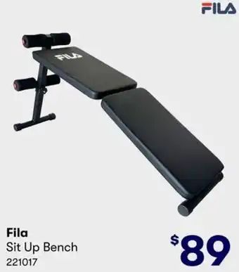 BIG W Fila Sit Up Bench 221017 offer