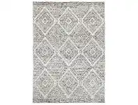 LivingStyles Amristar Glenfall Modern Tribal Rug, 330x240cm, Grey offer