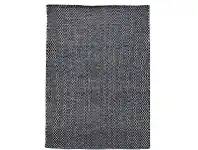 LivingStyles Star Hand Woven Wool Rug, 290x200cm, Navy / Beige offer