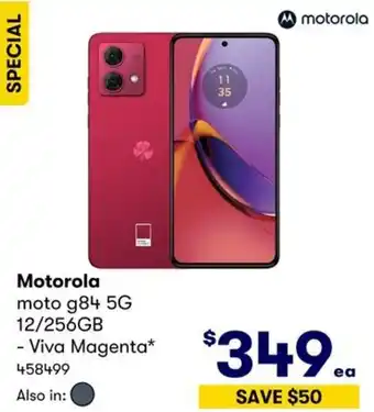 BIG W Motorola moto g84 5G 12/256GB offer