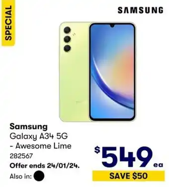 BIG W Samsung Galaxy A34 5G offer
