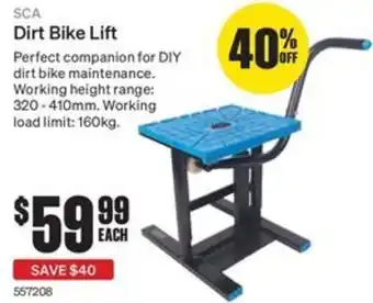 SuperCheap Auto Dirt Bike Lift offer