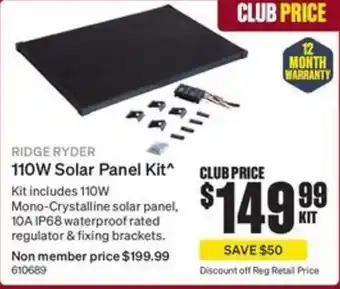110W Solar Panel Kit