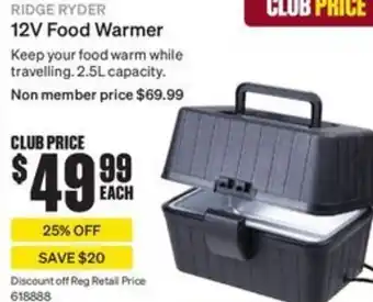 SuperCheap Auto RIDGE RYDER 12V Food Warmer offer