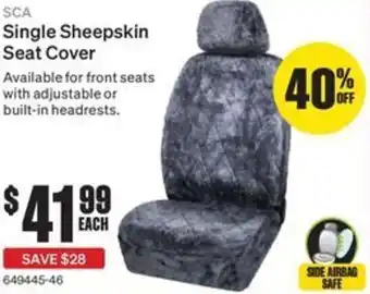 SuperCheap Auto Single Sheepskin Seat Cover offer