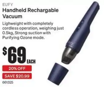SuperCheap Auto Handheld Rechargable Vacuum offer