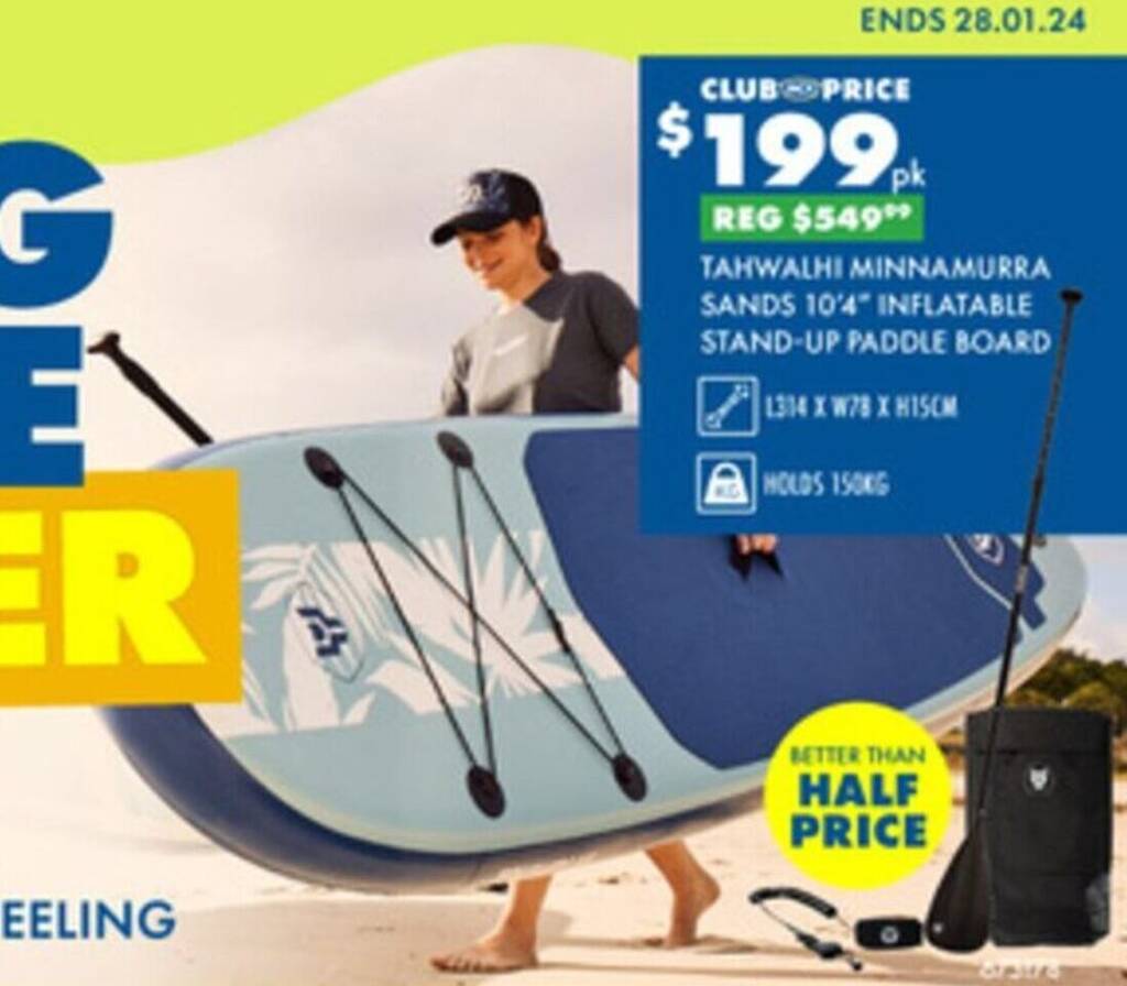 TAHWALHI MINNAMURRA SANDS 10'4* INFLATABLE STANDUP PADDLE BOARD offer