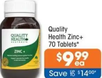 Good Price Pharmacy Quality Health Zinc+ 70 Tablets offer