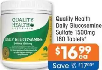 Good Price Pharmacy QUALITY HEALTH Daily Glucosamine Sulfate 1500mg 180 Tablets offer