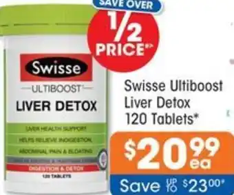Good Price Pharmacy Swisse Ultiboost Liver Detox 120 Tablets offer