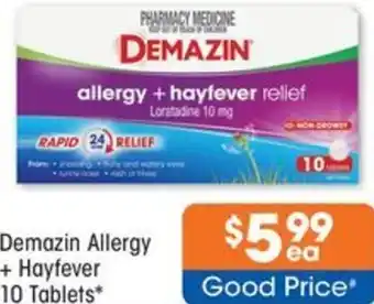 Good Price Pharmacy Demazin Allergy + Hayfever 10 Tablets offer