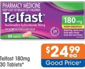 Good Price Pharmacy Telfast 180mg 30 Tablets offer