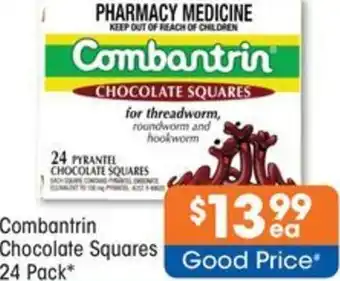 Good Price Pharmacy Combantrin Chocolate Squares 24 Pack offer