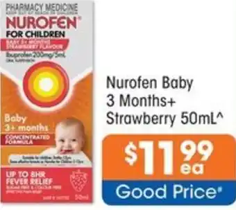 Good Price Pharmacy Nurofen Baby 3 Months+ Strawberry 50mL offer