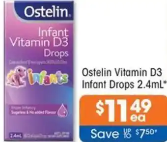 Good Price Pharmacy Ostelin Vitamin D3 Infant Drops 2.4mL offer