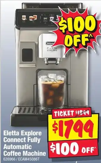 JB Hi-Fi Eletta Explore Connect Fully Automatic Coffee Machine offer
