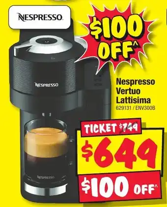 JB Hi-Fi Nespresso Vertuo Lattisima offer