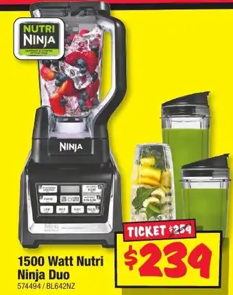 JB Hi-Fi 1500 Watt Nutri Ninja Duo offer