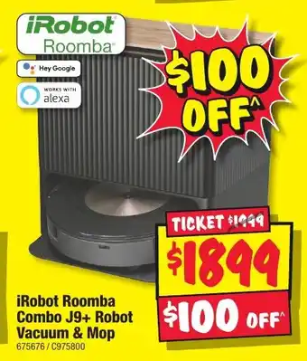 iRobot Roomba Combo J9+ Robot Vacuum & Mop