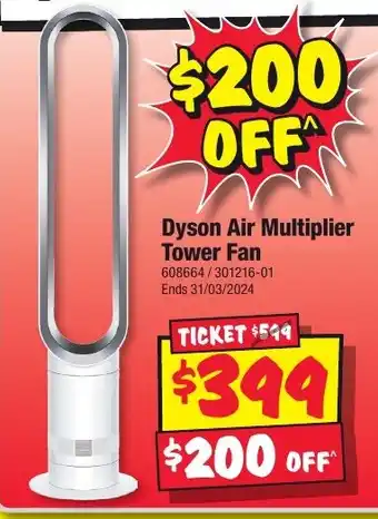 JB Hi-Fi Dyson Air Multiplier Tower Fan offer