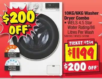 10KG/6KG Washer Dryer Combo