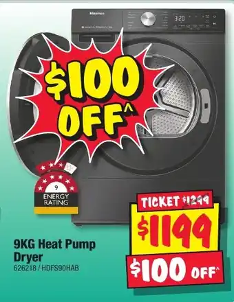 JB Hi-Fi 9KG Heat Pump Dryer offer