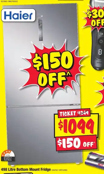 JB Hi-Fi 498 Litre Bottom Mount Fridge offer
