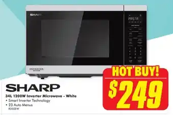 The Good Guys 34L 1200W Inverter Microwave - White offer