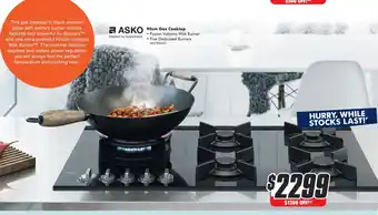 The Good Guys ASKO 90cm Gas Cooktop offer