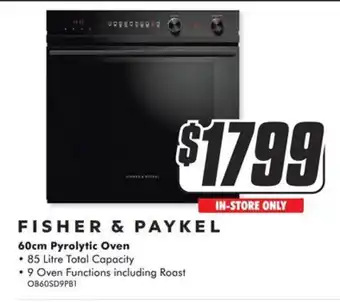 The Good Guys 60cm Pyrolytic Oven offer