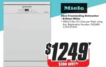 The Good Guys 60cm Freestanding Dishwasher - Brilliant White offer